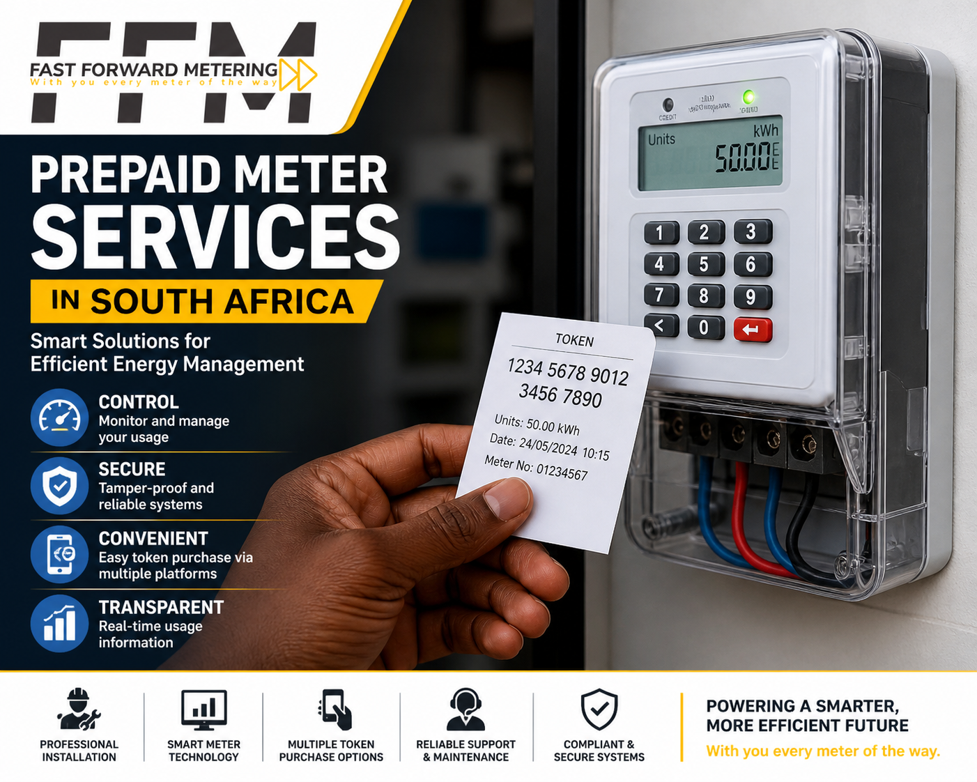 Prepaid Meter Services in South Africa by Fast Forward Metering the leading prepaid meters provider